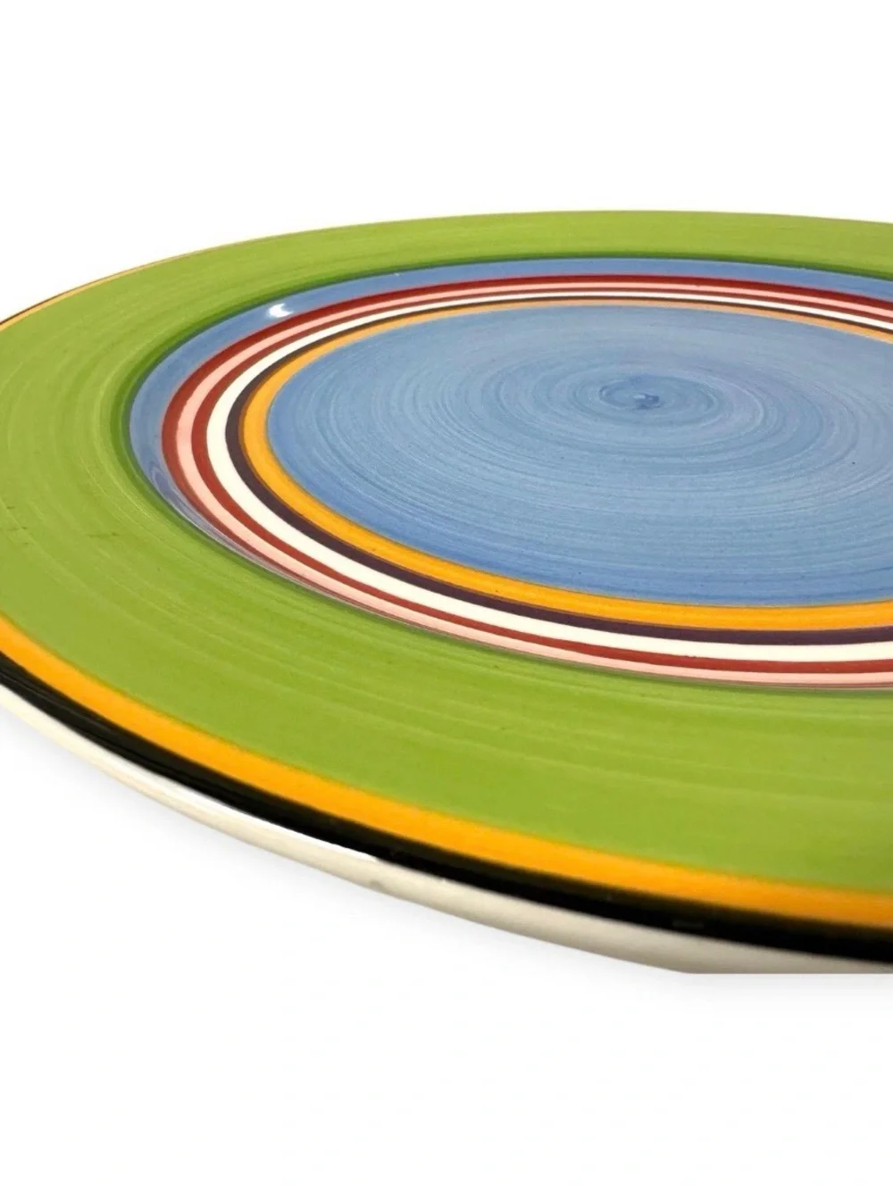 Vintage Salsa by Block Dinner Plates 11” Multicolor Striped Stoneware Set Of 3
